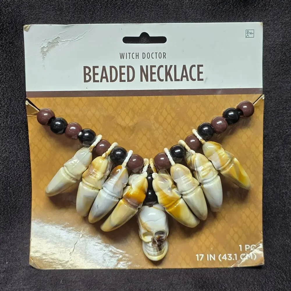 Voodoo Witch Doctor Necklace Dress Up Halloween Costume Accessory Suit Yourself
